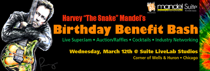 Harvey Mandel benefit banner