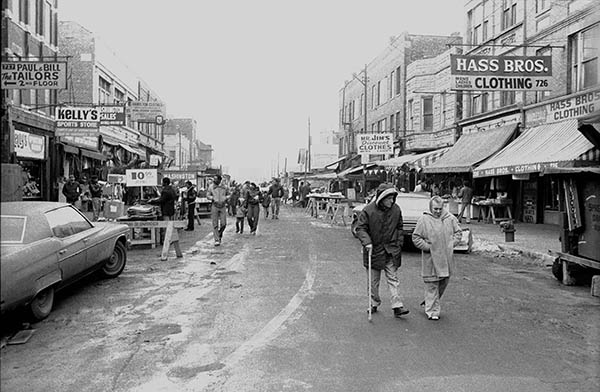 Looking West Down Maxwell Street
