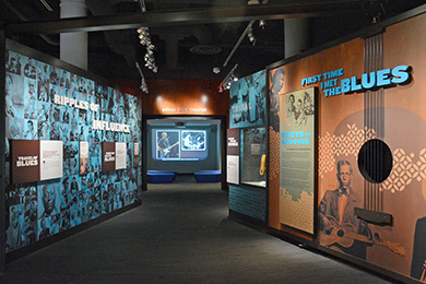 National Blues Museum display