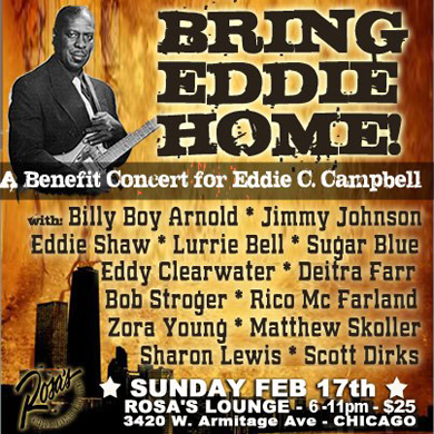 Eddie C. Campbell benefit flier