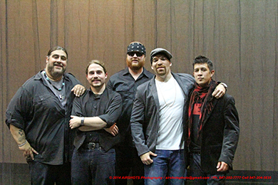 Nick Moss Band posed by MOE