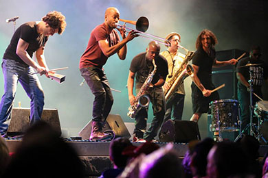 Trombone Shorty & Orleans Ave. play acoustic